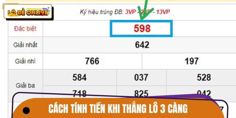 Cách tính tiền thưởng khi thắng lô 3 càng cho người mới